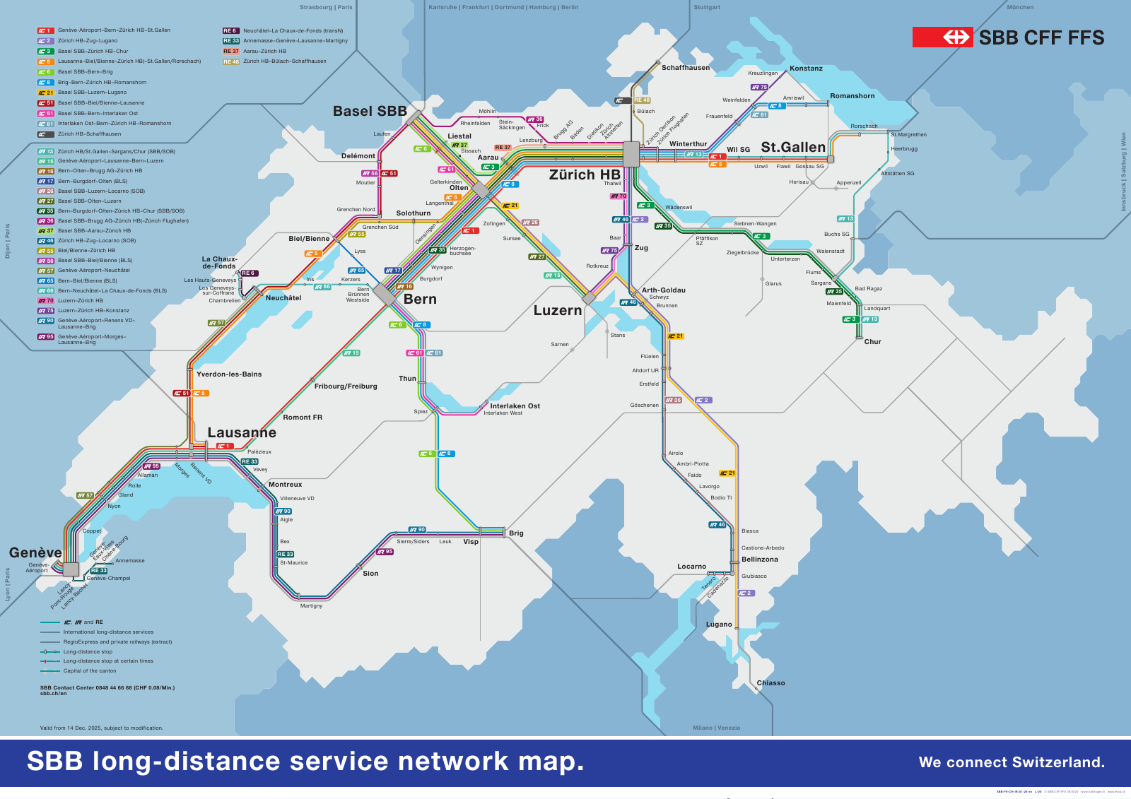 Plano oficial de trenes de larga distancia