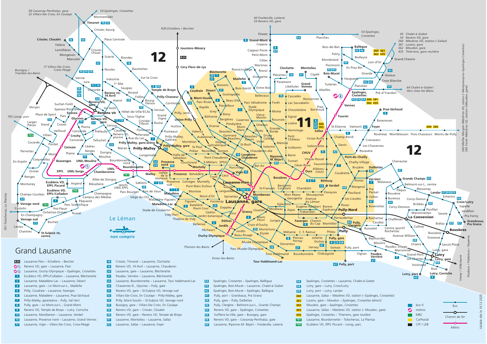 Plano oficial de Lausana